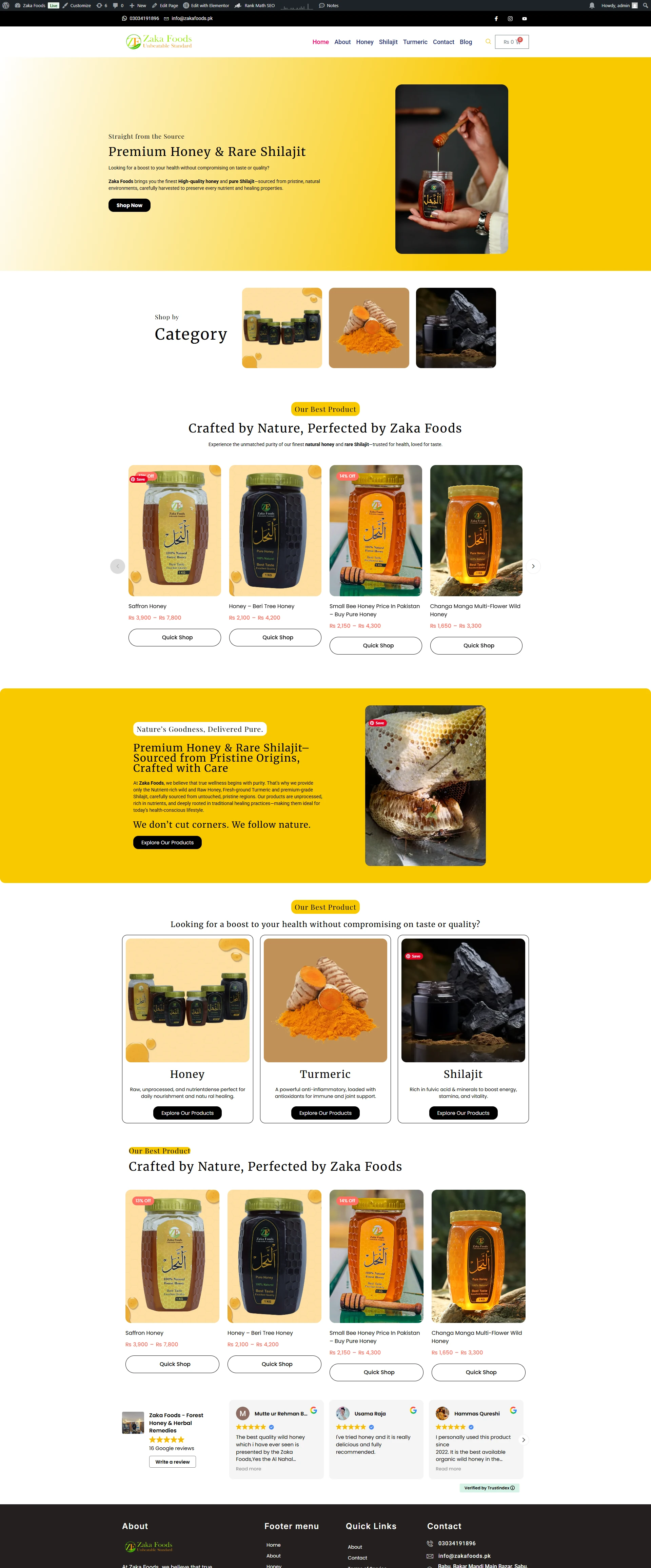 Zaka Foods Desktop View